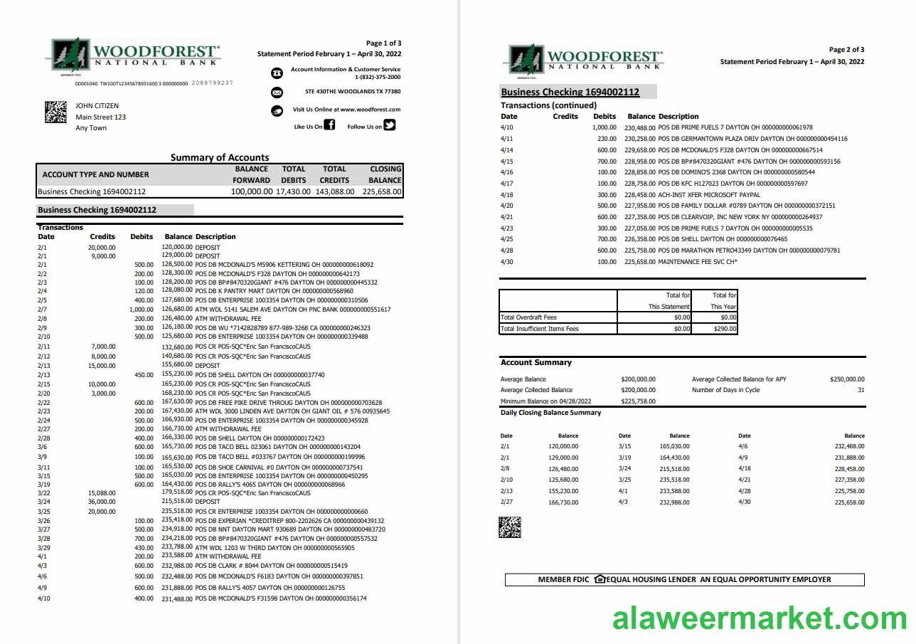 USA Woodforest xls 3 pages